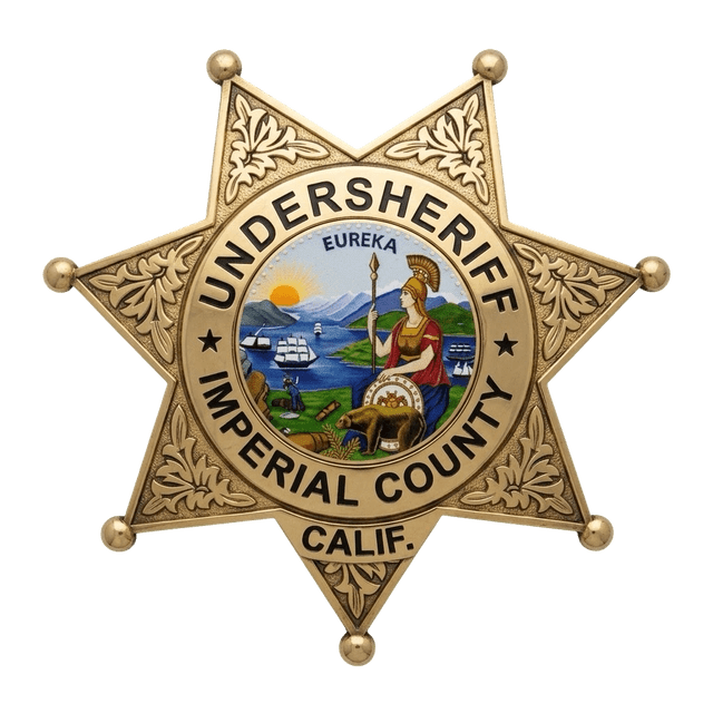 Official Imperial County Undersheriff badge